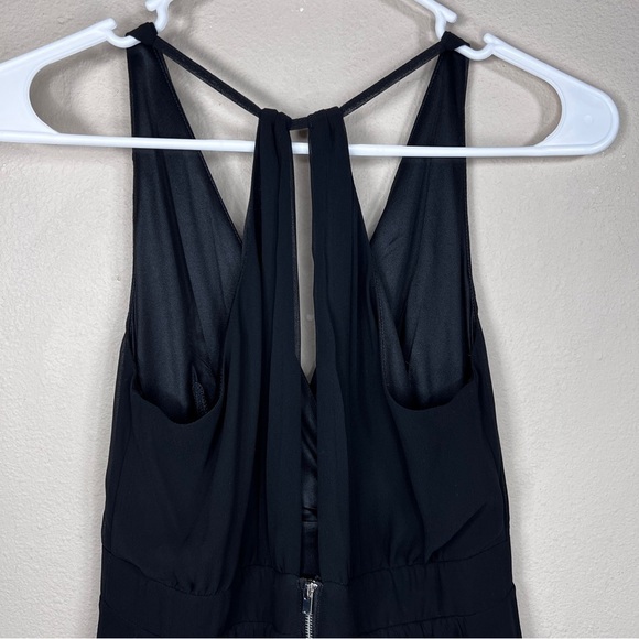 SIZE 2 EXPRESS BLACK SLEEVELESS FORMAL EVENT DRESS GOTH COCKTAIL WEDDING - Picture 4 of 9